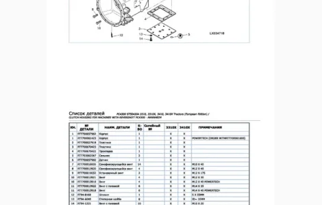 Книга каталог запчастей Джон Дир 3310 - John Deere 3310 на русском языке