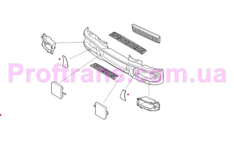 504042187 Накладка фары левая IVECO EUROCARGO 04-08 Ивеко Єврокарго