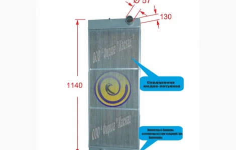 Радиатор водяний погрузчика JCB 457
