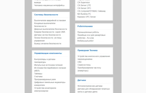 ПРОДУКЦИЯ производства компании OMRON