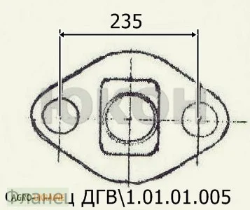 Фланец ДГВ 1.01.01.005 - плита задняя, пресс гранулятора Б6-ДГВ