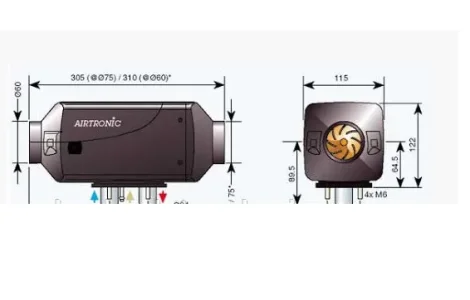Автономний повітряний обігрівач D5 12 В. 5кВт. (Повний комплект з бочком)