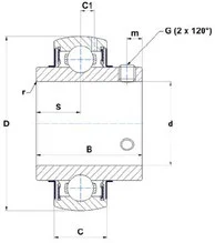 UC205 Подшипник корпусной под вал 25 мм