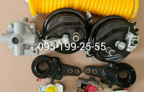 Камера тормозная, кран тормозной, рычаг регулировочный 2ПТС-4