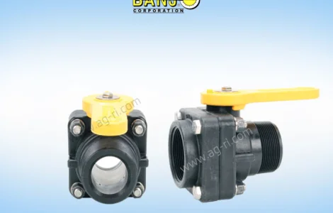 Ручной кран двухходовой шаровой Banjo VSMT200 на полевой опрыскиватель