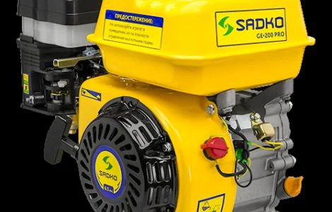 Двигатель бензиновый Sadko (Садко) GE-200 PRO (фильтр в масл. ванне). Оригинал. Гарантия