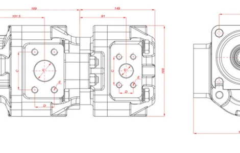 Гидронасос на JCB 3CX тандем