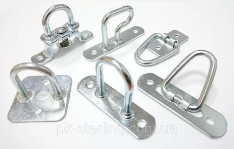 Скоба бортовая 25, 30, 45, 55мм для пломбировки тента ПВХ на кузов, прицеп