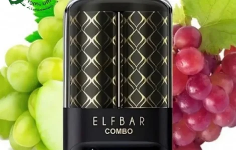 Сигарета ELF BAR COMBO 25000 тяг. Перемикання смаків. Зелене яблуко-Виноград