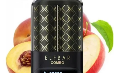 Електронка ELFBAR Combo 25000 тяг. Перемикання смаків:Яблуко<=>Соковитий Персик