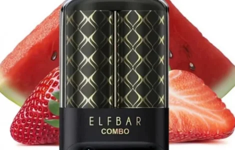 Електронка ELFBAR Combo 25000 тяг. Перемикання смаків:Кавун<=>Полуниця