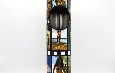 Напольная самоочищающаяся пепельница-урна, высокая 6-1416