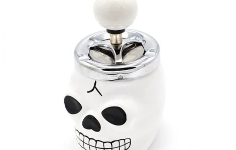 Пепельница самоочищающаяся керамическая Череп 6-1211