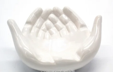 Пепельница керамическая Ладони 6-1511