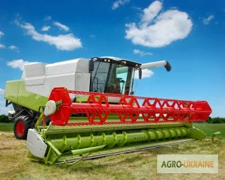 Уборка зерна комбайнами в Хмельницком