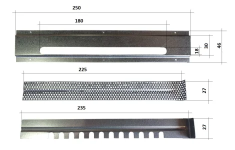 Льотковий загороджувач 3-х елементний нижній