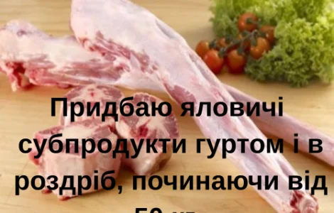 Куплю яловичі субпродукти гуртом або від 50кг -сухожилля
