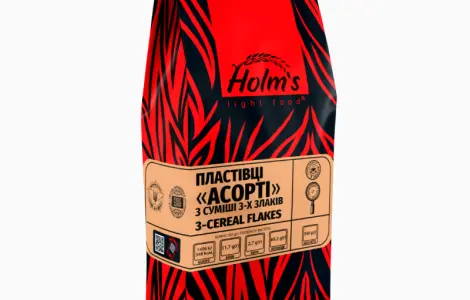 Пластівці Асорті 3 злаки ТМ «Holm’s» – крафт пакет 500 г