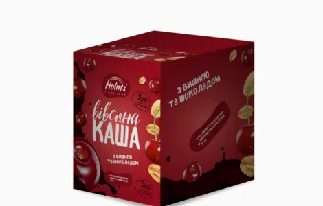 Каша вівсяна з вишнею та шоколадом 480 г (12 шт.)