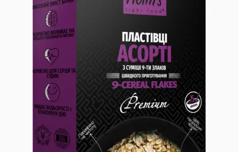 Пластинки "Ассорти" из смеси 9-ти злаков быстрого приготовления