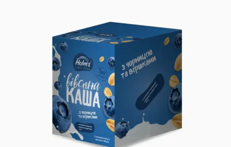 Каша вівсяна з чорницею та вершками 480 г (12 шт.)