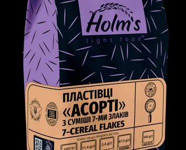 Пластівцы Ассорти 7 злаков ТМ «Holm’s» – крафт пакет 500 г
