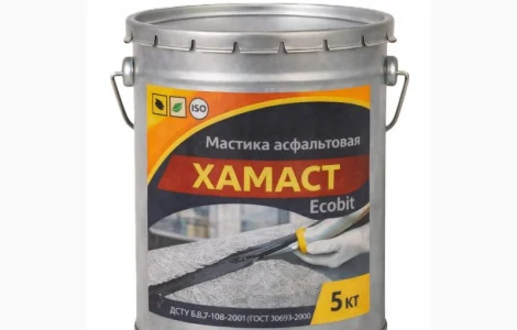 Асфальтна мастика ХАМАСТ ЕКОбІТ 5 кг для гідроізоляції