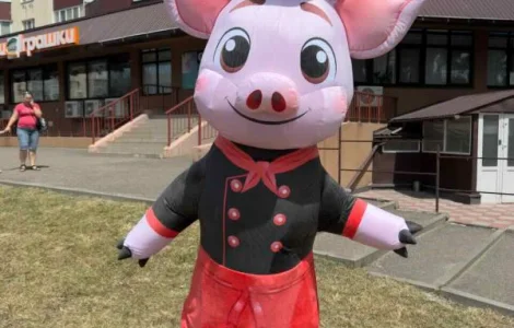 Аниматорский костюм надувной - ходячий щит бренда 240 см 4 часа работы