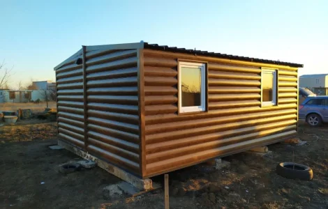 Баня-домик из двух модулей 30м.кв