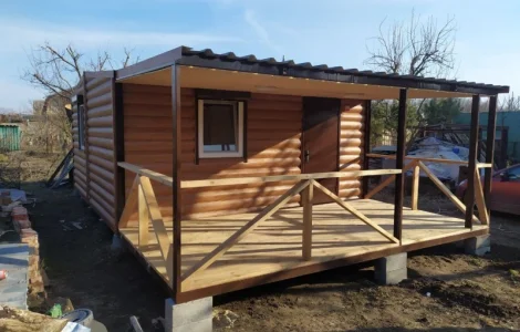 Дачный домик 25 квадратов с террасой