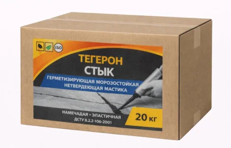 Тегерон Стык Экобит ящик 20 кг герметизирующая морозостойкая нетвердеющая мастика