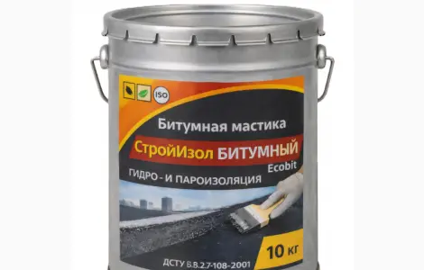 Битумная мастика СтройИзол Битумный ЭКОБИТ ведро 10