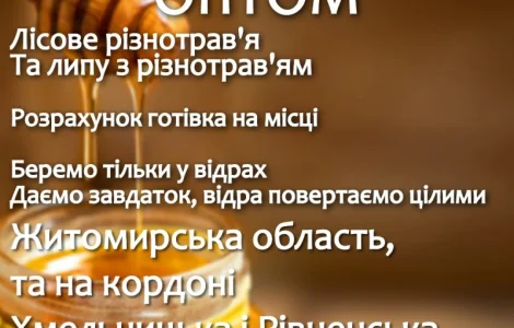 Куплю мед оптом в Хмельницкой области