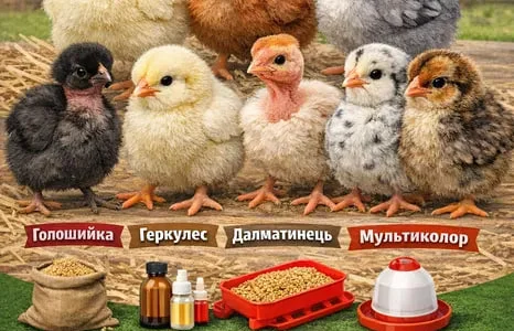 Добові курчата і бройлери