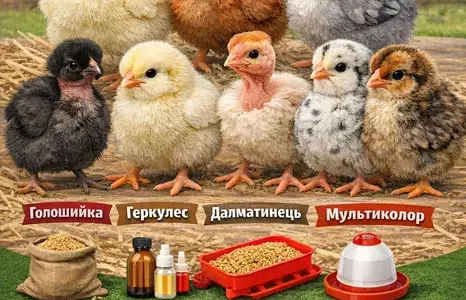 Добовые курчата и бройлеры