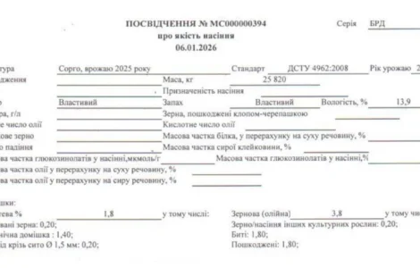Продамо залишки червоного сорго вр.2025 року
