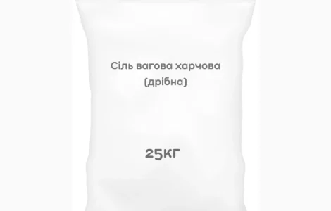 Сіль вагова харчова вищого гат*25кг