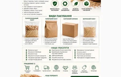 Послуги фасування круп