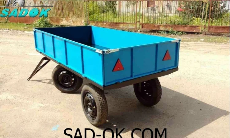 Тракторный Прицеп причіп двухосный Садок. Груз до 3 т. Откидной. Поворотный - фото № 3