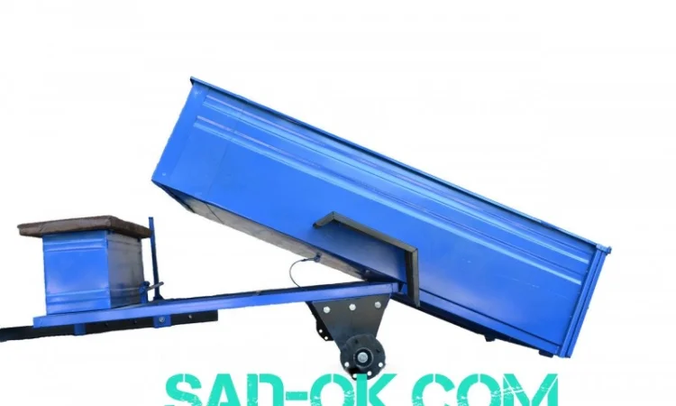 Прицеп для мотоблока. 140 см х 105 см. САМОСВАЛ - фото № 3