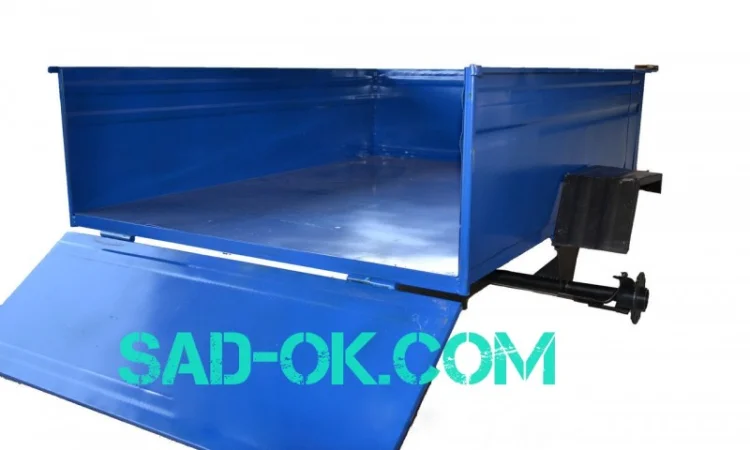 Прицеп для мотоблока. 140 см х 105 см. САМОСВАЛ - фото № 4