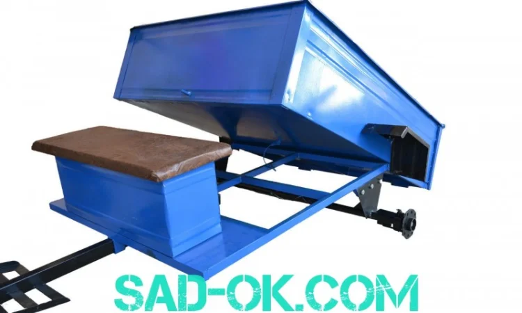 Прицеп для мотоблока. 140 см х 105 см. САМОСВАЛ - фото № 7