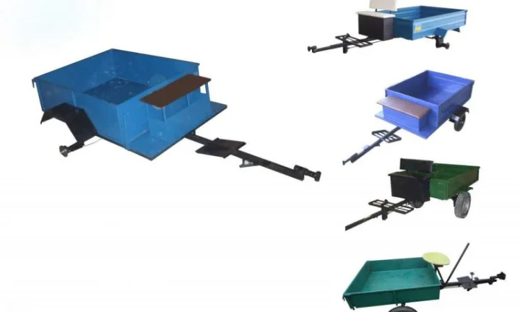 Прицеп для мотоблока. 140 см х 105 см. САМОСВАЛ - фото № 8