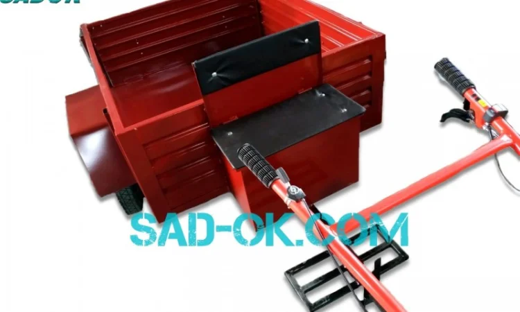 Прицеп Садок для мотоблока. 1, 25 х 1, 10 м. С тормозами - фото № 1