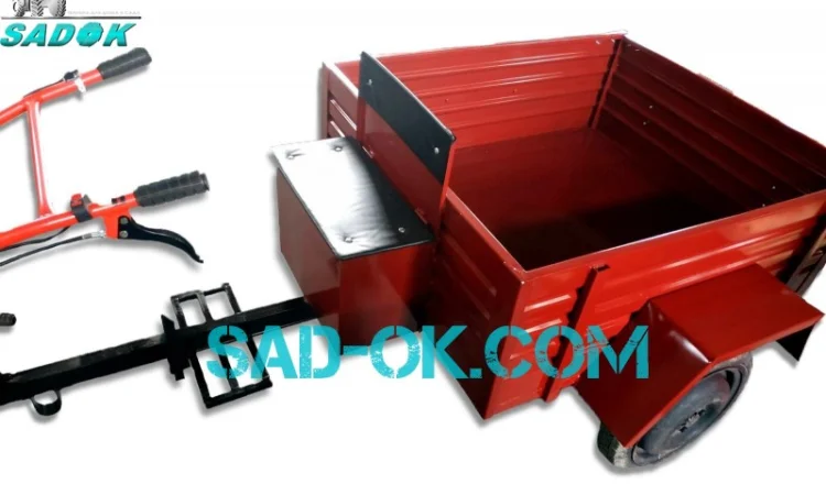 Прицеп Садок для мотоблока. 1, 25 х 1, 10 м. С тормозами - фото № 5