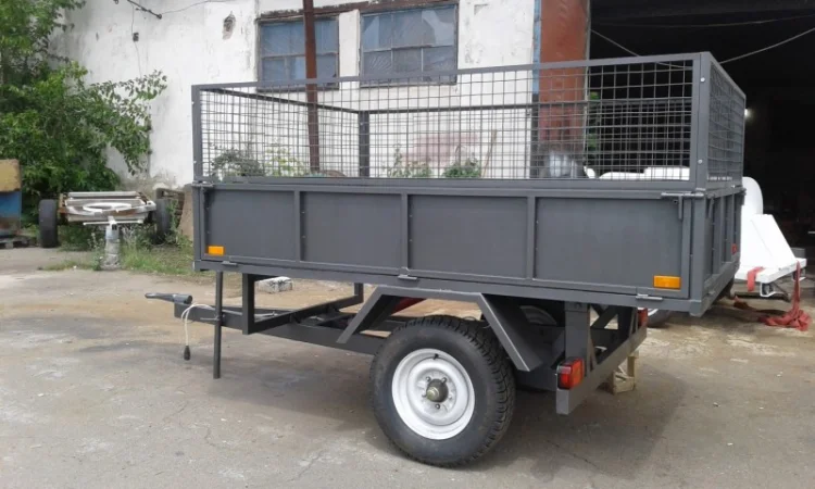 Прицеп одноосный для мини - трактора - фото № 1