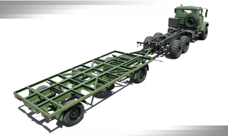 Прицеп КрАЗ А141Н2 (база для военного обрудования) - фото № 1