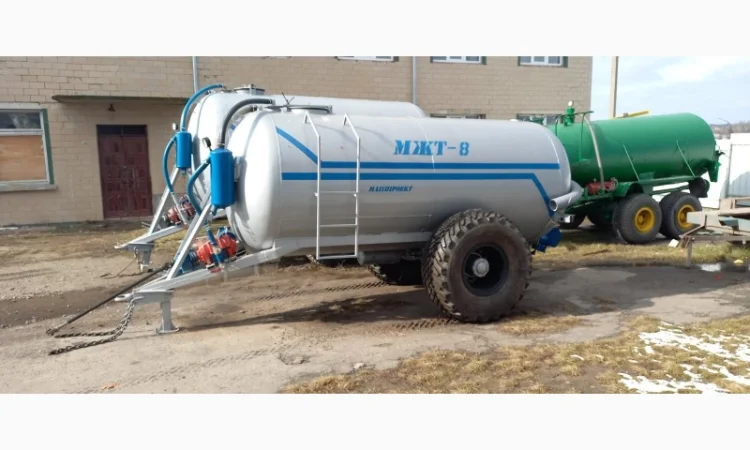 Бочка МЖТ-8 одноосна для води або вакумна з розкидачем - фото № 1