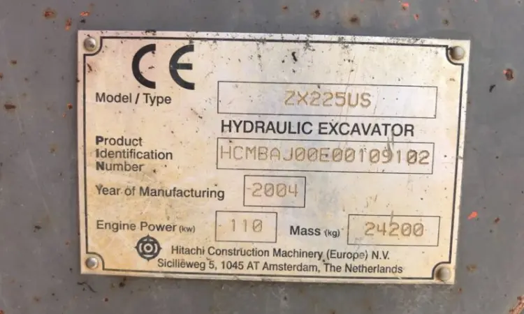 Гусеничный экскаватор Hitachi ZX 225 US LC - фото № 7