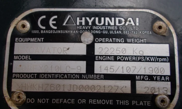 Гусеничный экскаватор Hyundai 210LC-9 - фото № 9